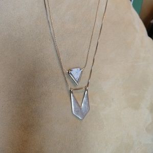 Geometric Pendant Long Necklace NWOT